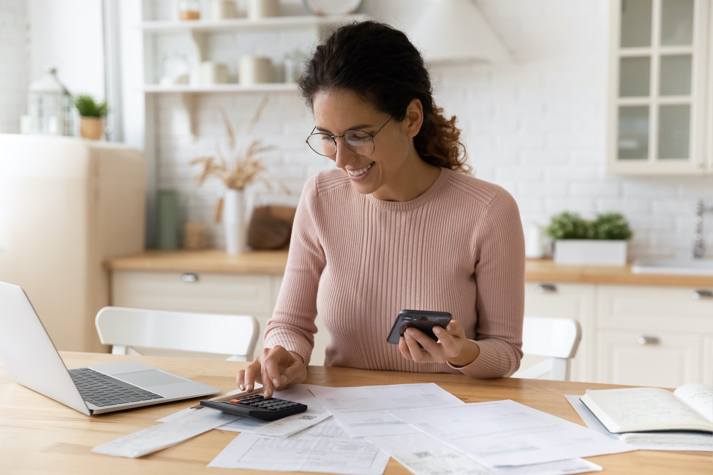 Young Woman Bookkeeping